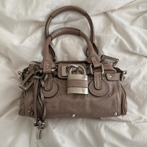 Vintage Chloe Paddington Mini Metallic Beige Color with Silver Hardware