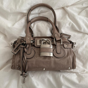 Vintage Chloe Paddington Mini Metallic Beige Color with Silver Hardware