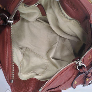 Chloe Paddington handbag mini Boston leather Bordeaux