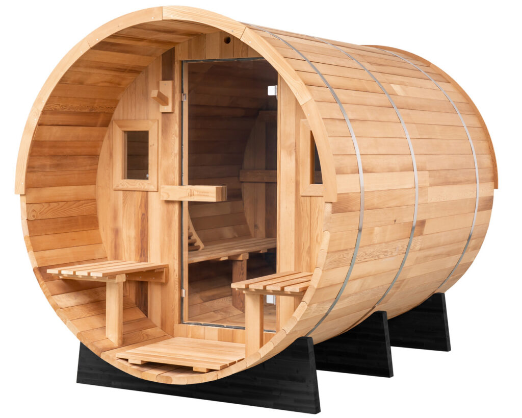 Barrel Sauna with Porch - 6 Person